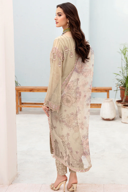 A-701 - Fully Stitched 3PC - Chevron Vol-07 Embroidered Chiffon Collection by Ramsha