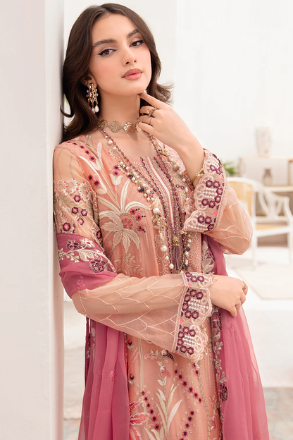 A-702 - Fully Stitched 3PC - Chevron Vol-07 Embroidered Chiffon Collection by Ramsha