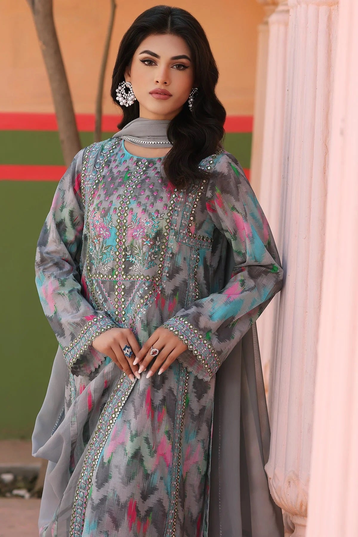 AG4-03  -  Fully Stitched 3PC - Aghaz-e-Nou Sequins Embroidered Lawn Collection by Charizma