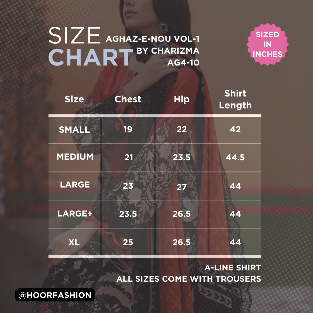 AG4-10 -  Fully Stitched 3PC - Aghaz-e-Nou Sequins Embroidered Lawn Collection by Charizma