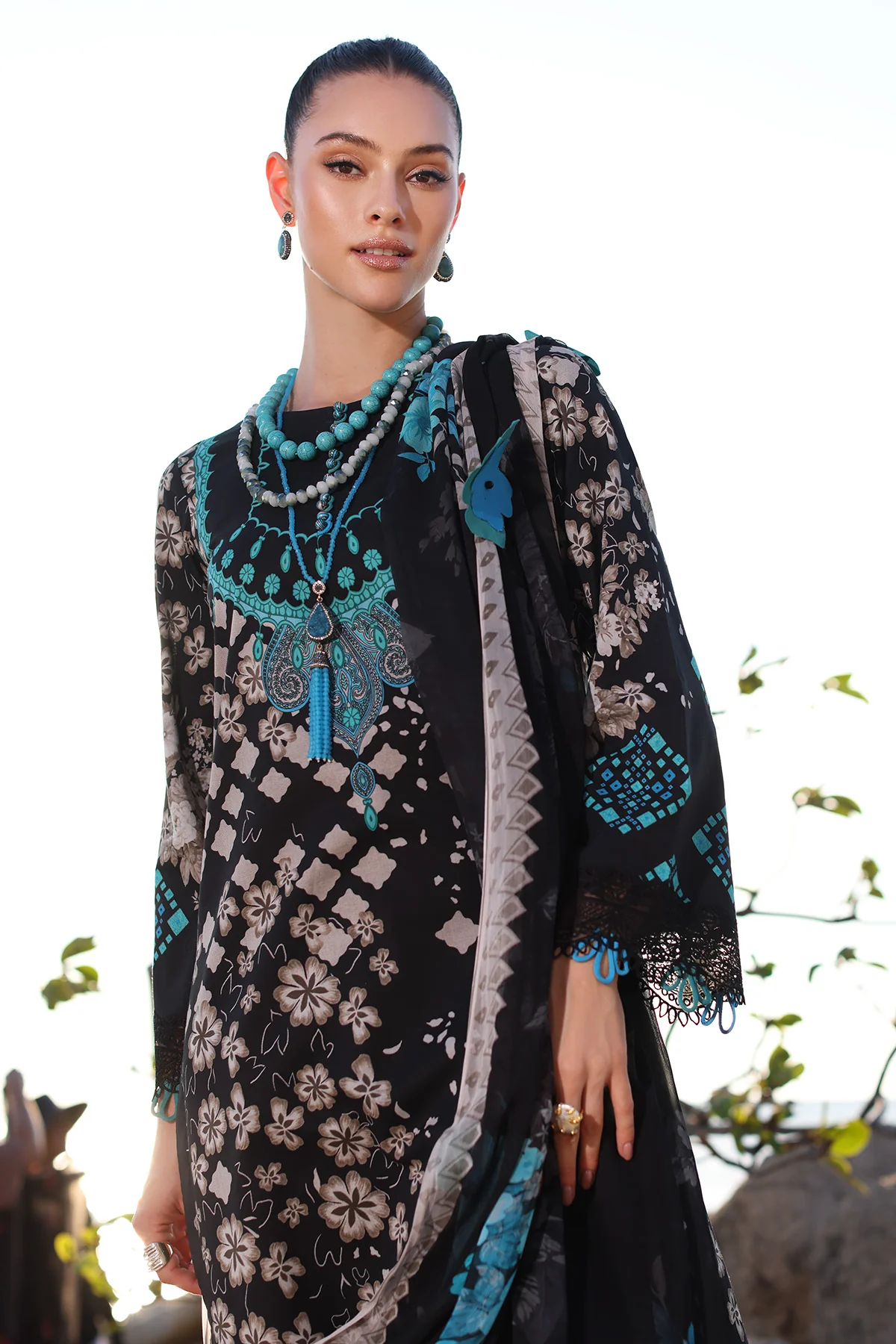 AN4-01 - Fully Stitched 3PC - ANIQ Printed & Embroidered Lawn Collection by Charizma