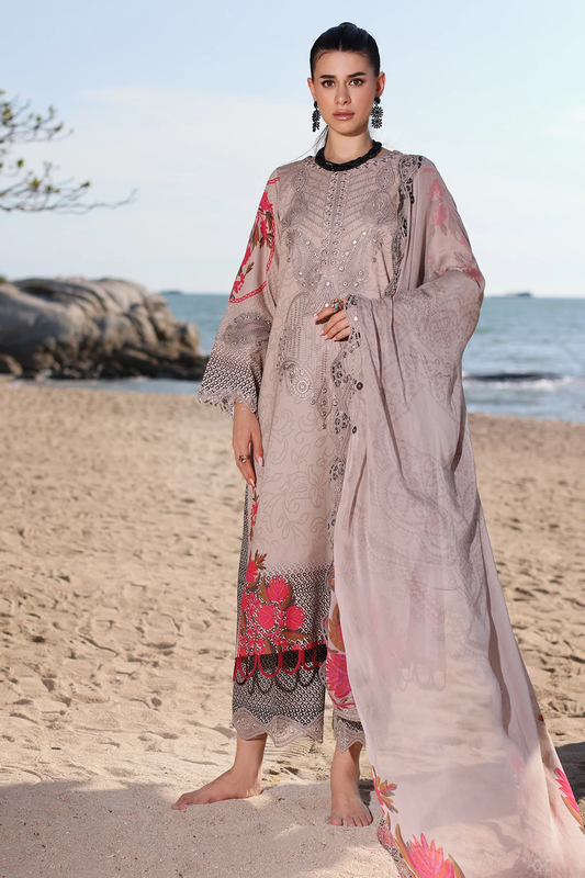 AN4-07 - Fully Stitched 3PC - ANIQ Printed & Embroidered Lawn Collection by Charizma