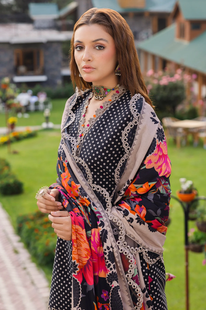 ANW4-01 - Fully Stitched 3PC - Printed & Embroidered Staple (Linen) Collection - ANIQ by Charizma