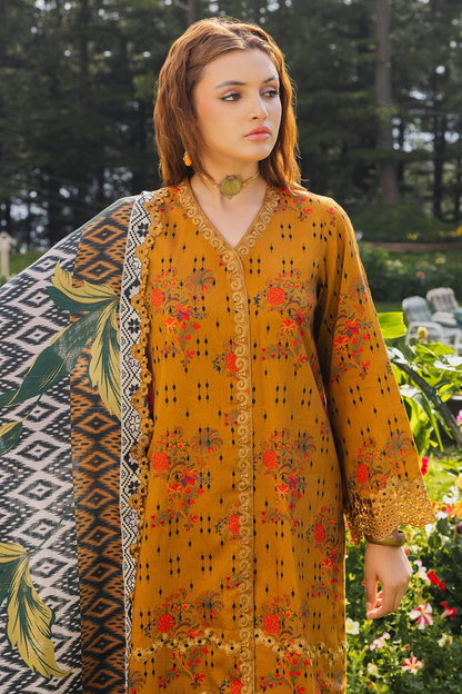 ANW4-02 - Fully Stitched 3PC - Printed & Embroidered Staple (Linen) Collection - ANIQ by Charizma