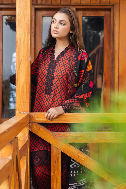 ANW4-06 - Fully Stitched 3PC - Printed & Embroidered Staple (Linen) Collection - ANIQ by Charizma