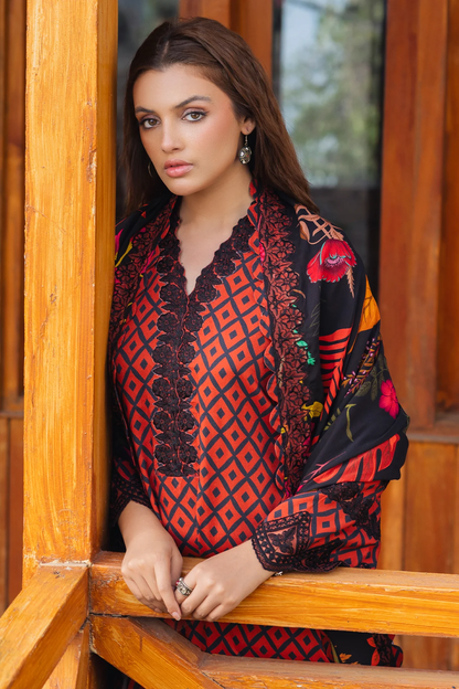 ANW4-06 - Fully Stitched 3PC - Printed & Embroidered Staple (Linen) Collection - ANIQ by Charizma