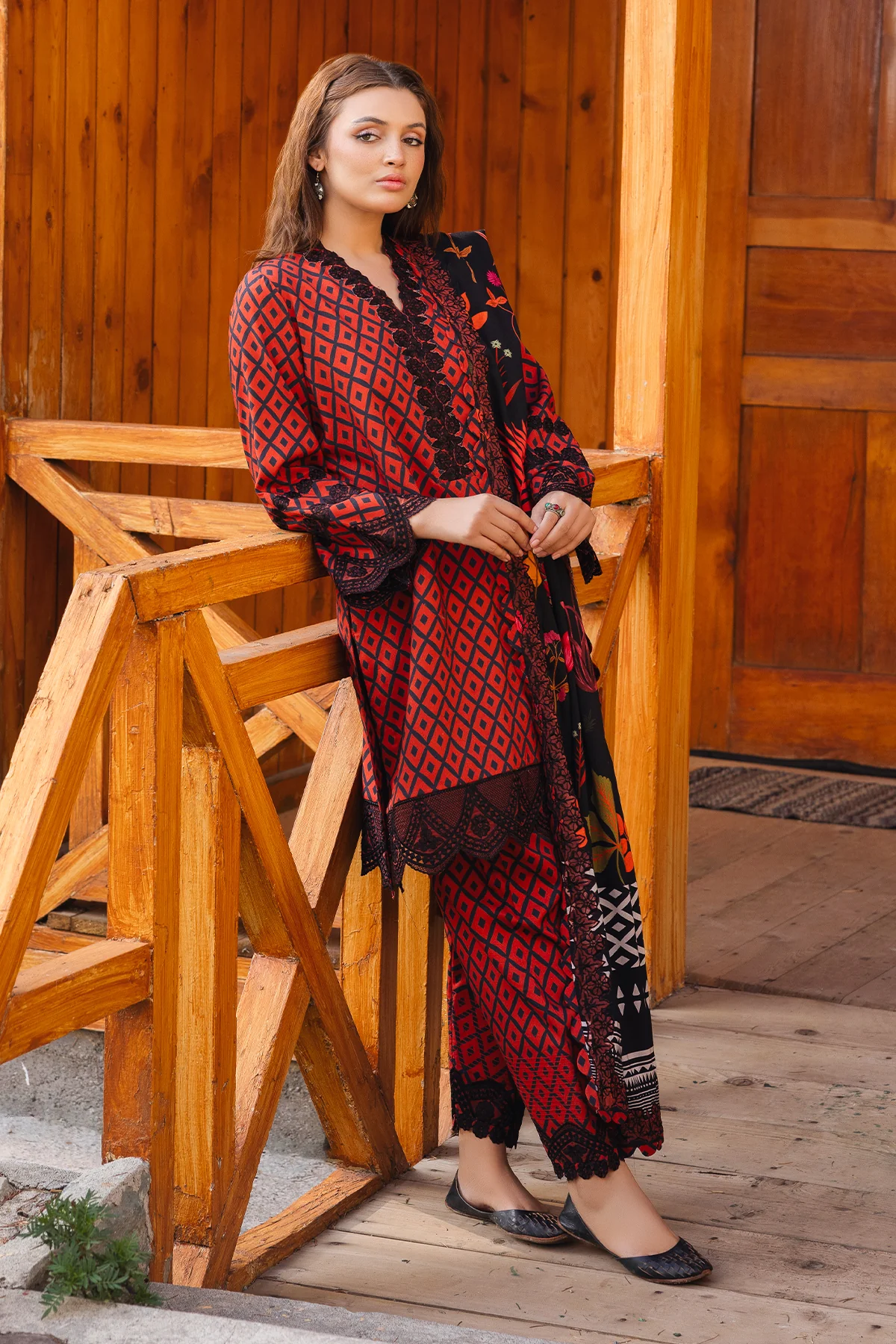 ANW4-06 - Fully Stitched 3PC - Printed & Embroidered Staple (Linen) Collection - ANIQ by Charizma