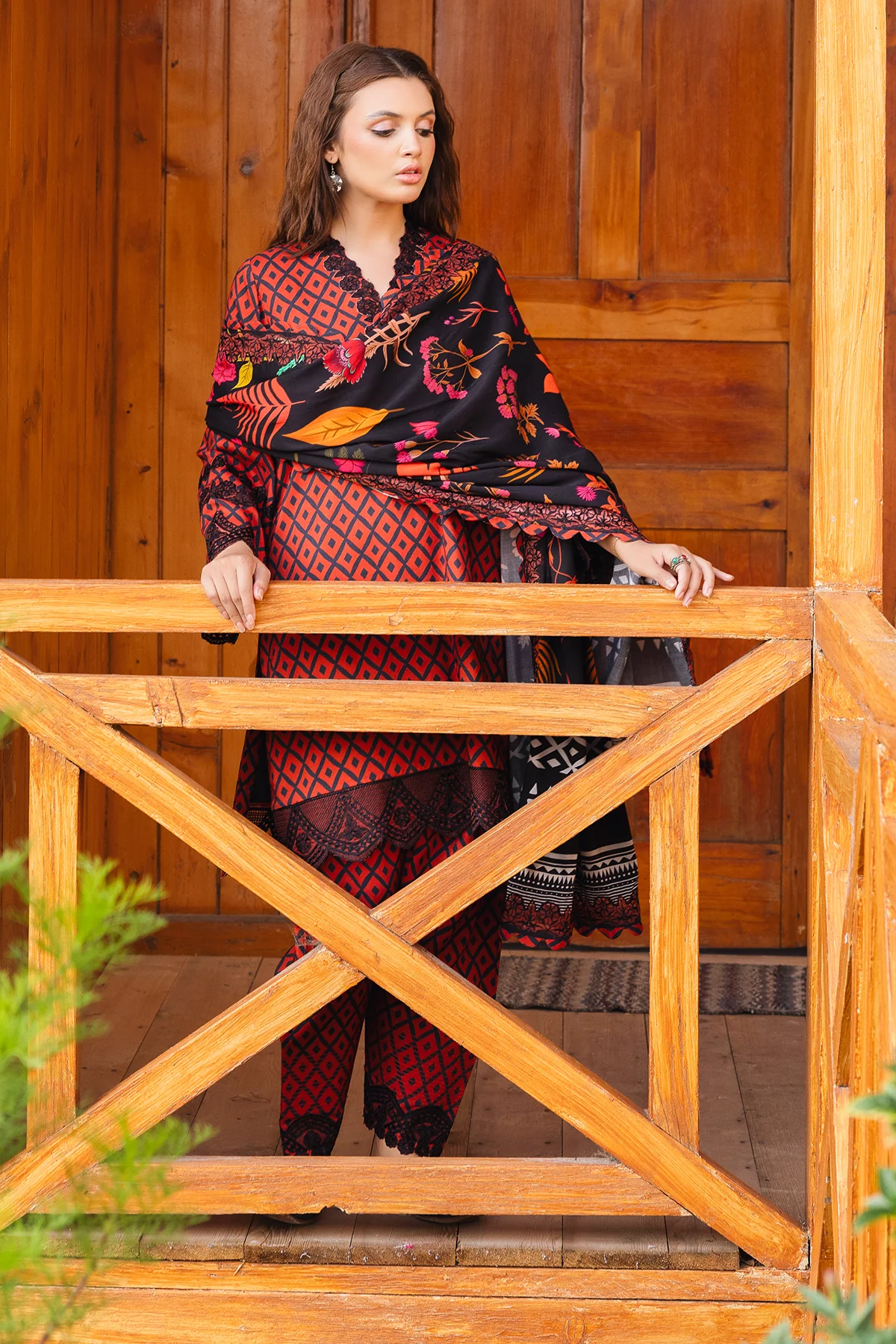 ANW4-06 - Fully Stitched 3PC - Printed & Embroidered Staple (Linen) Collection - ANIQ by Charizma