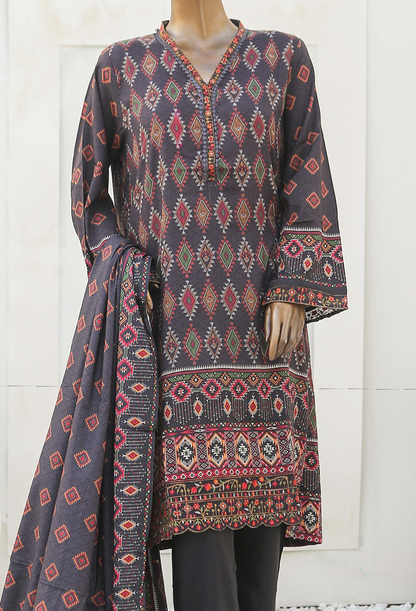 BSL-05 - Ready to Wear 3PC - Printed & Embroidered Linen Collection by Bin Saeed (Pret)