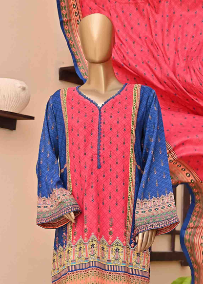 BSL-07 - Ready to Wear 3PC - Printed & Embroidered Linen Collection by Bin Saeed (Pret)