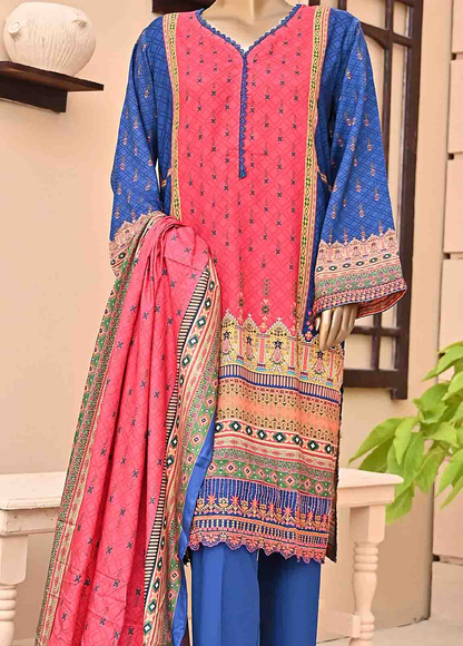 BSL-07 - Ready to Wear 3PC - Printed & Embroidered Linen Collection by Bin Saeed (Pret)