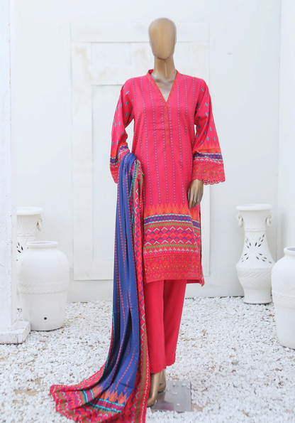 BSL-13 - Ready to Wear 3PC - Printed & Embroidered Linen Collection by Bin Saeed (Pret)