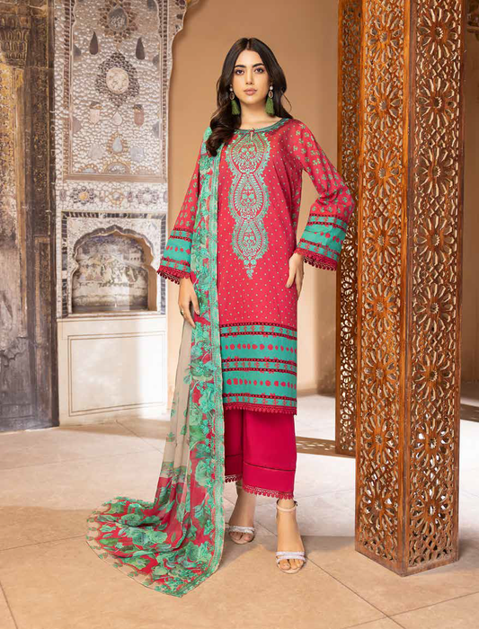 CC23-19 - Fully Stitched 3PC - Combinations Vol-02 Printed & Embroidered Lawn Collection by Charizma