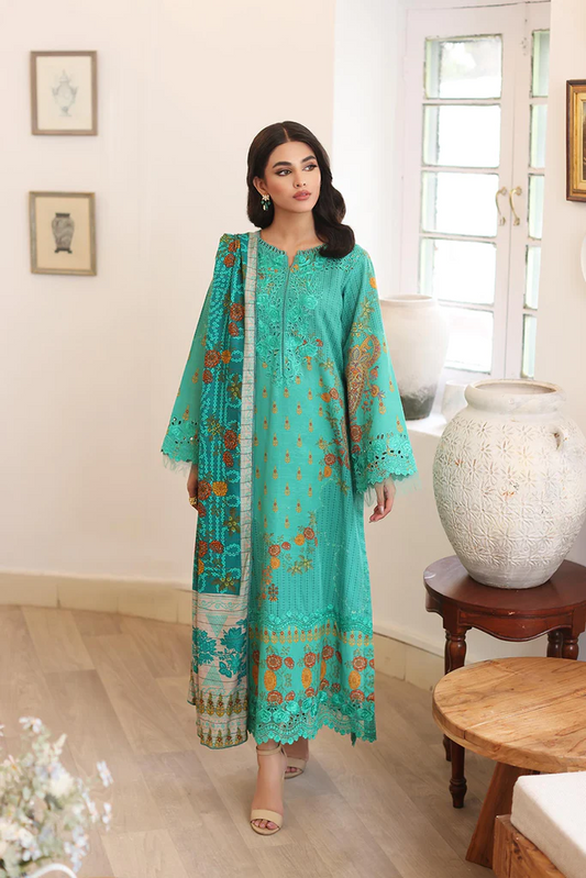 CCW3-03 - Fully Stitched 3PC - Printed & Embroidered Khaddar Collection - Combination Khaddar by Charizma