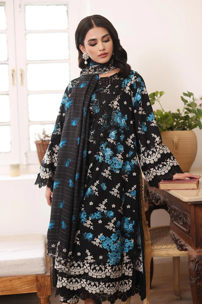 CCW3-05 - Fully Stitched 3PC - Printed & Embroidered Khaddar Collection - Combination Khaddar by Charizma