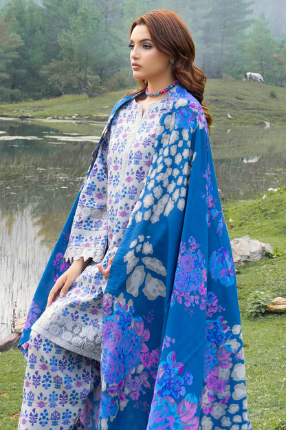 CCW4-02 - Fully Stitched 3PC - Printed & Embroidered Staple (Linen) Shawl Collection - Combination by Charizma