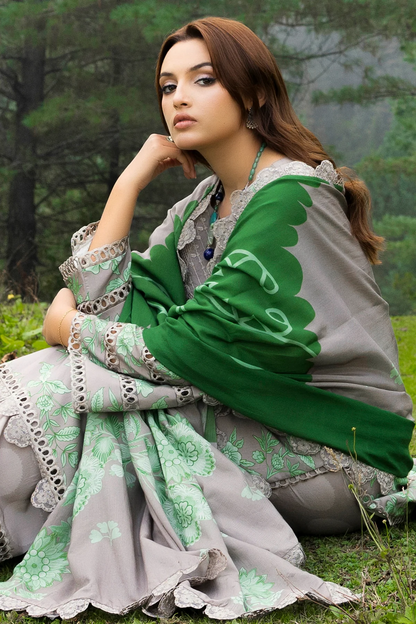 CCW4-04 - Fully Stitched 3PC - Printed & Embroidered Staple (Linen) Shawl Collection - Combination by Charizma