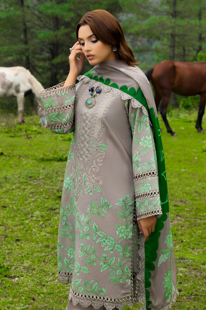 CCW4-04 - Fully Stitched 3PC - Printed & Embroidered Staple (Linen) Shawl Collection - Combination by Charizma