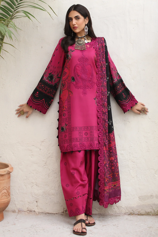 CCW4-11 - Fully Stitched 3PC - Printed & Embroidered Staple (Linen) Shawl Collection - COMBINATION VOL-II by Charizma