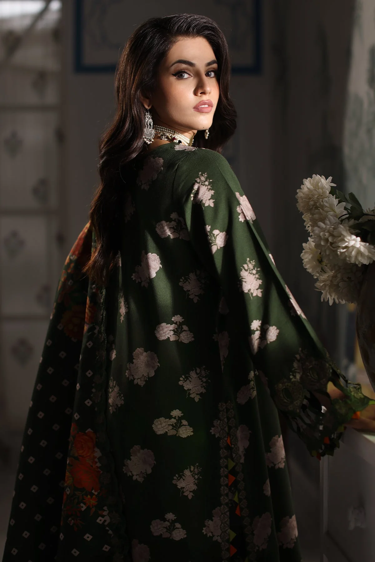 CCW4-12 - Fully Stitched 3PC - Printed & Embroidered Staple (Linen) Shawl Collection - COMBINATION VOL-II by Charizma