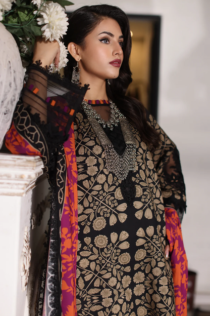 CCW4-13 - Fully Stitched 3PC - Printed & Embroidered Staple (Linen) Shawl Collection - COMBINATION VOL-II by Charizma