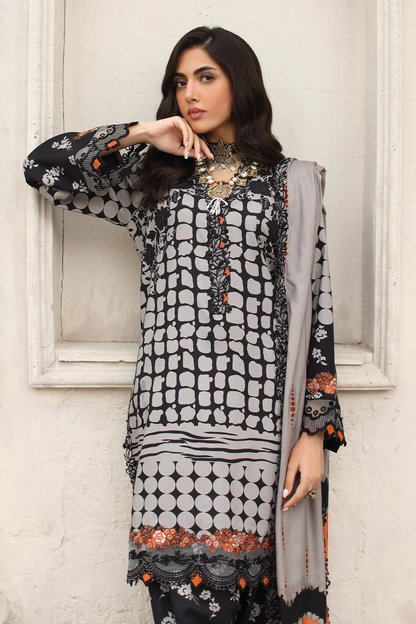 CCW4-16 - Fully Stitched 3PC - Printed & Embroidered Staple (Linen) Shawl Collection - COMBINATION VOL-II by Charizma