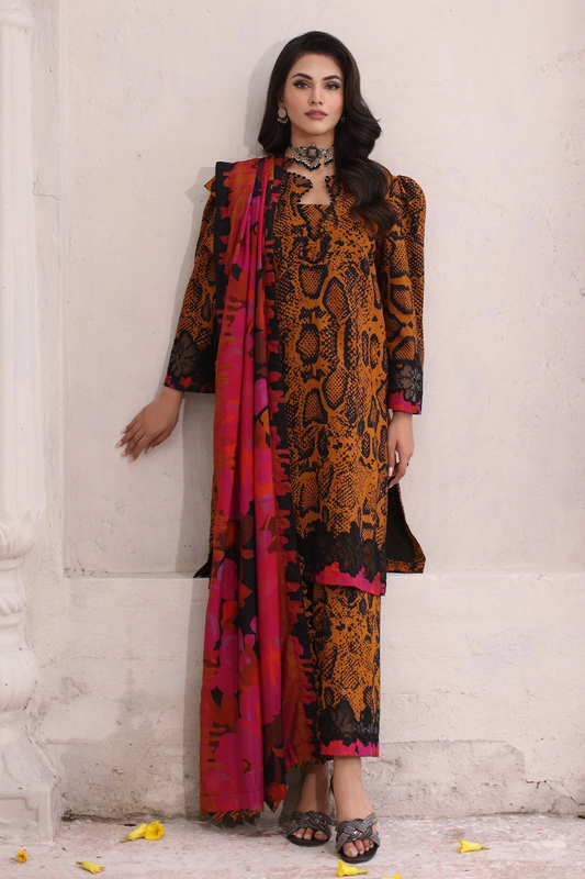 CCW4-17 - Fully Stitched 3PC - Printed & Embroidered Staple (Linen) Shawl Collection - COMBINATION VOL-II by Charizma