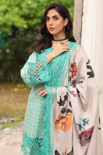 CCW4-18 - Fully Stitched 3PC - Printed & Embroidered Staple (Linen) Shawl Collection - COMBINATION VOL-II by Charizma