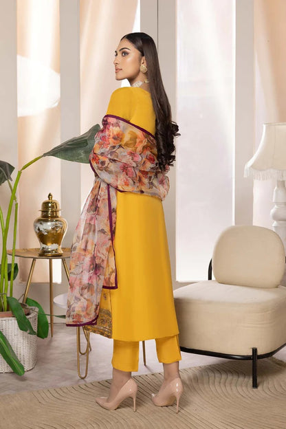 CEC-06 - Fully Stitched 3PC Embroidered Chiffon Dress TASAWAR Chiffon Collection by Charizma