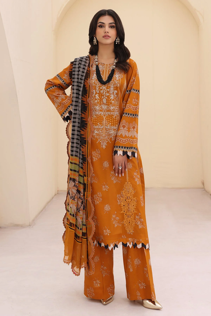 CN4-01 - Fully Stitched 3PC - NARANJI Printed & Embroidered Lawn Collection by Charizma