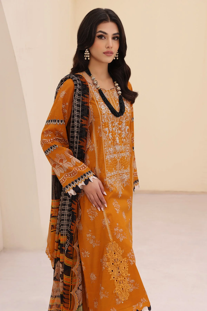 CN4-01 - Fully Stitched 3PC - NARANJI Printed & Embroidered Lawn Collection by Charizma