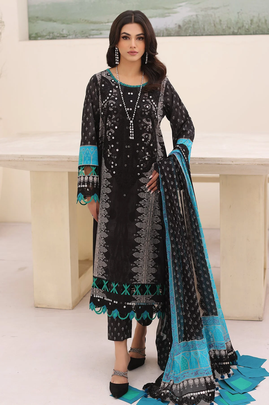 CN4-02 - Fully Stitched 3PC - NARANJI Printed & Embroidered Lawn Collection by Charizma