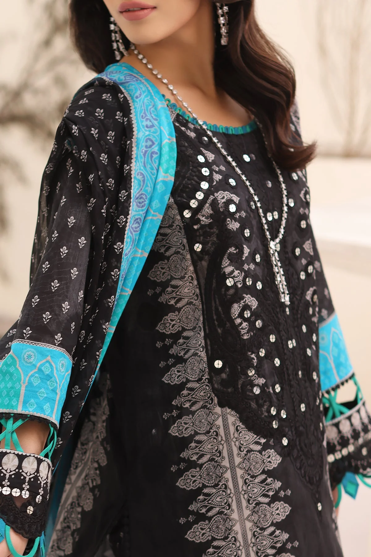 CN4-02 - Fully Stitched 3PC - NARANJI Printed & Embroidered Lawn Collection by Charizma