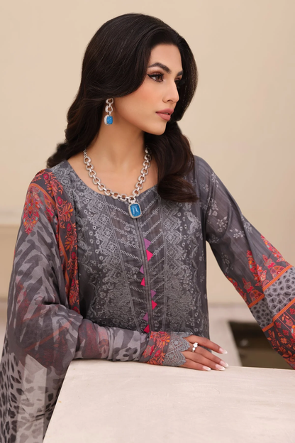 CN4-06 - Fully Stitched 3PC - NARANJI Printed & Embroidered Lawn Collection by Charizma