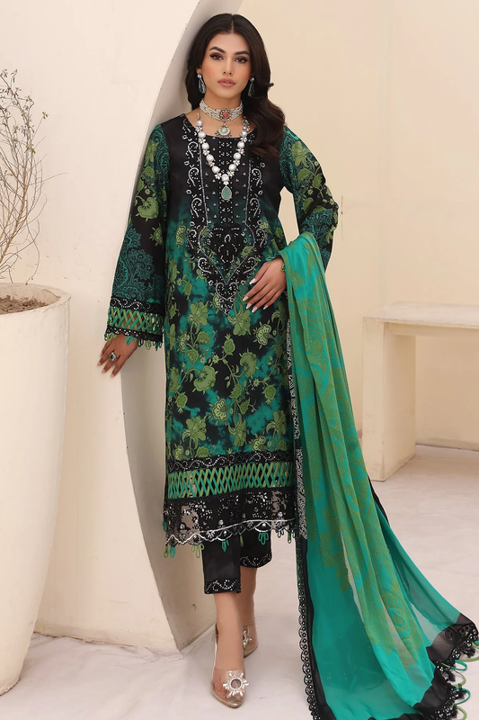 CN4-07 - Fully Stitched 3PC - NARANJI Printed & Embroidered Lawn Collection by Charizma