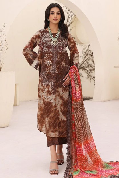 CN4-08 - Fully Stitched 3PC - NARANJI Printed & Embroidered Lawn Collection by Charizma