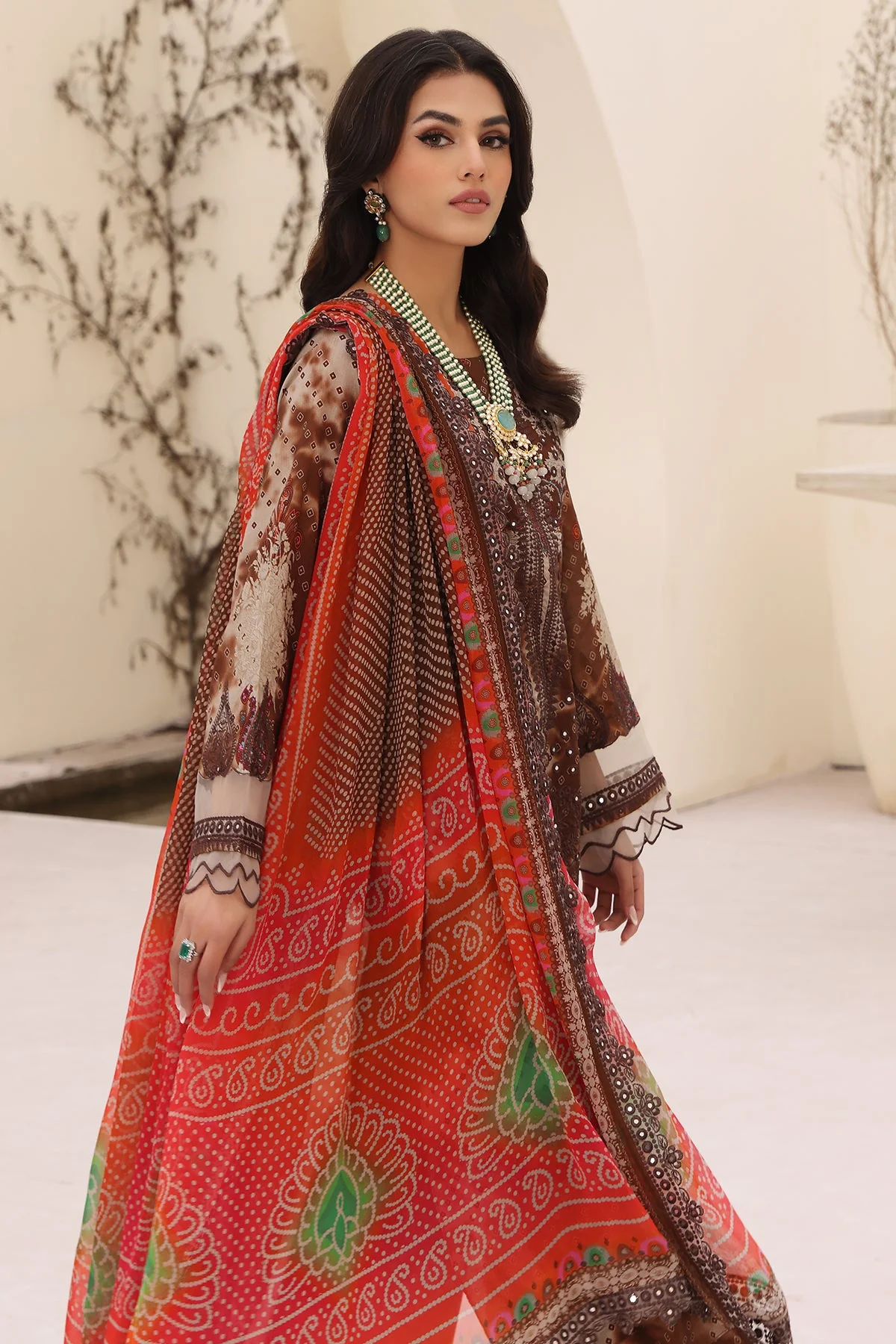 CN4-08 - Fully Stitched 3PC - NARANJI Printed & Embroidered Lawn Collection by Charizma