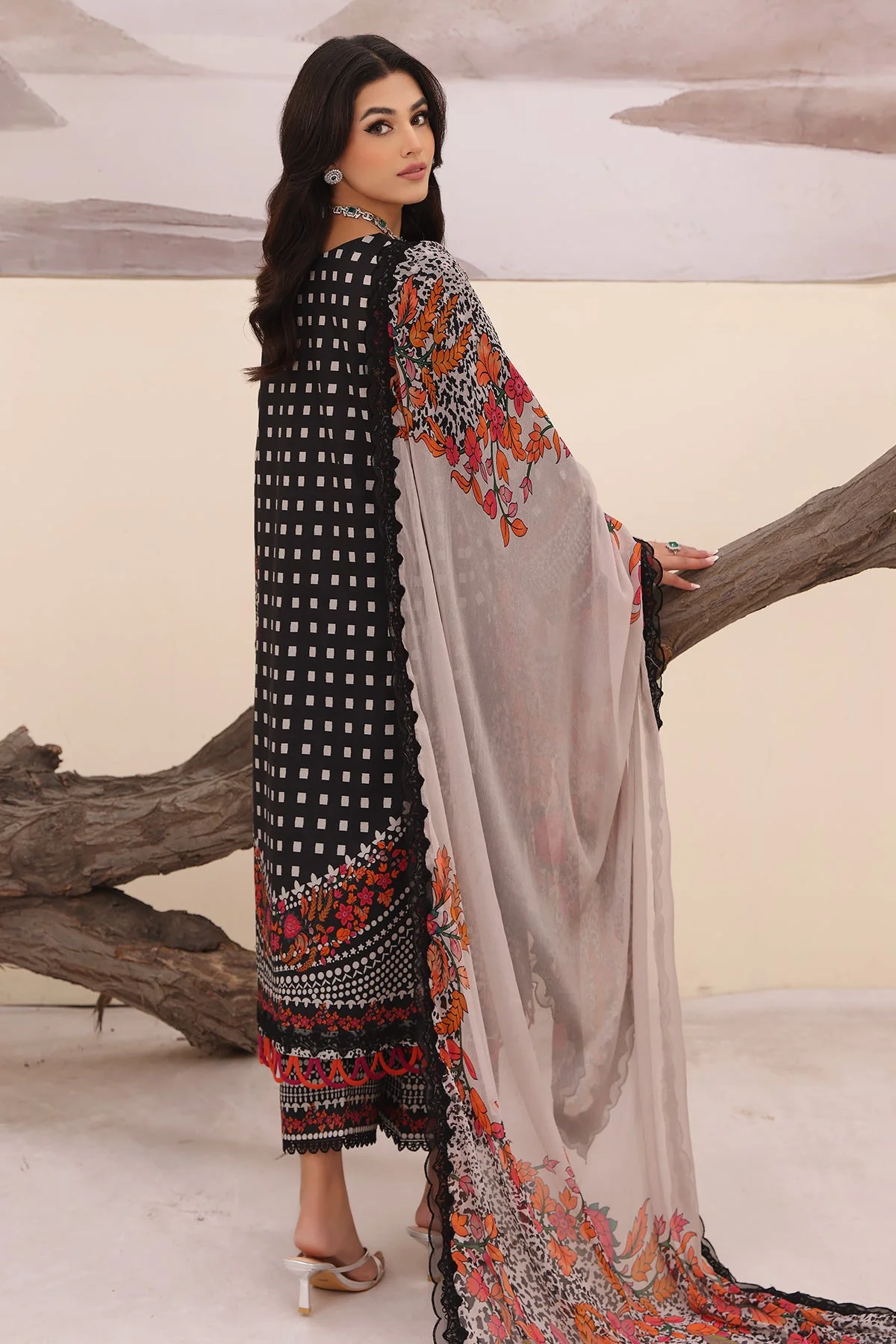 CN4-09 - Fully Stitched 3PC - NARANJI Printed & Embroidered Lawn Collection by Charizma