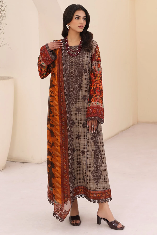 CN4-10 - Fully Stitched 3PC - NARANJI Printed & Embroidered Lawn Collection by Charizma