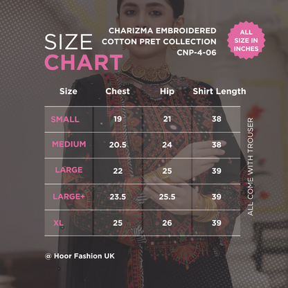 CNP-4-06 - Readymade 3PC Embroidered Cotton Shirt with Chiffon Dupatta & Trouser by Charizma (Pret)