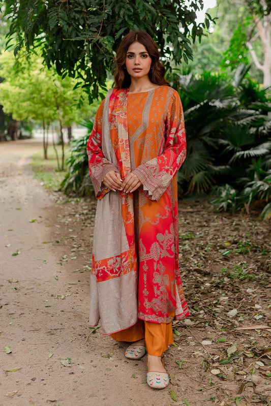 CPW-06 - Fully Stitched 3PC - Printed Linen Collection - C-Print by Charizma