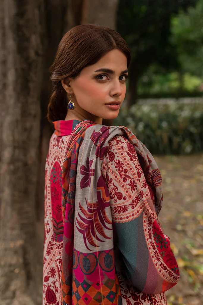 CPW-08 - Fully Stitched 3PC - Printed Linen Collection - C-Print by Charizma