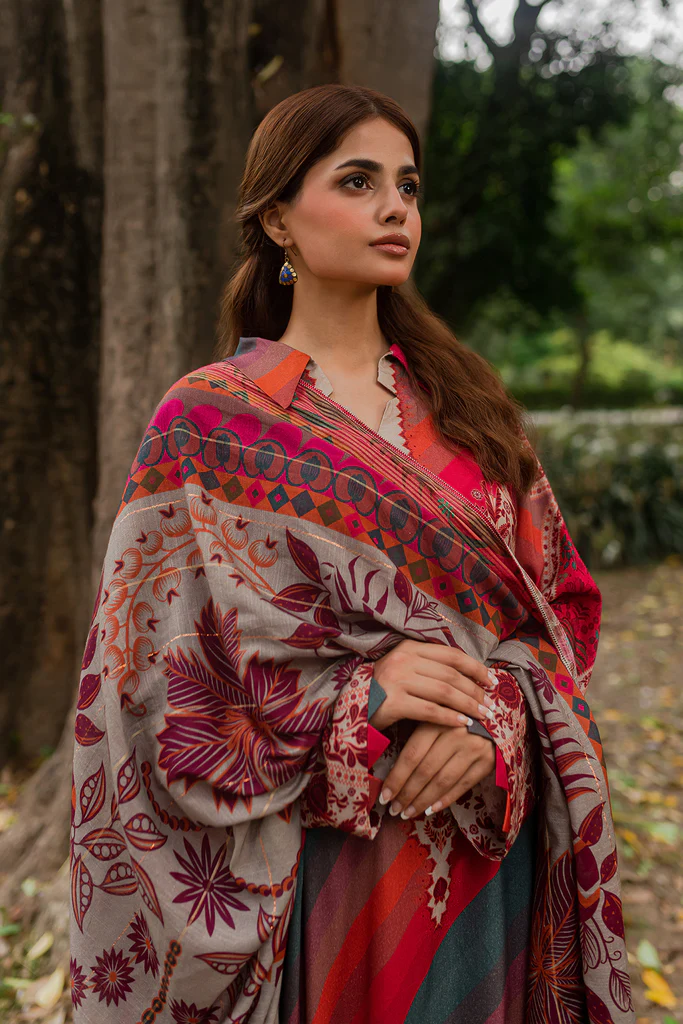 CPW-08 - Fully Stitched 3PC - Printed Linen Collection - C-Print by Charizma