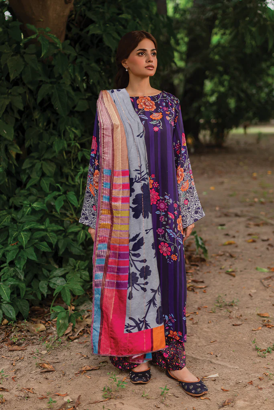 CPW-09 - Fully Stitched 3PC - Printed Linen Collection - C-Print by Charizma