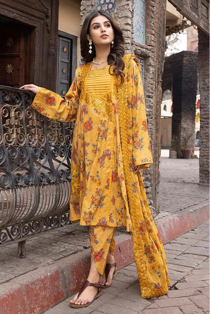 CRB23-06 - Rang-e-bahar Vol-01 - Fully Stitched 3PC Printed & Embroidered Lawn Collection by Charizma