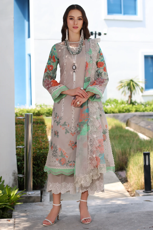 CRS4-11 - Fully Stitched 3PC - REEM Printed & Embroidered Lawn Collection by Charizma