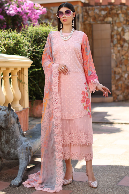 CRS4-14 - Fully Stitched 3PC - REEM Printed & Embroidered Lawn Collection by Charizma