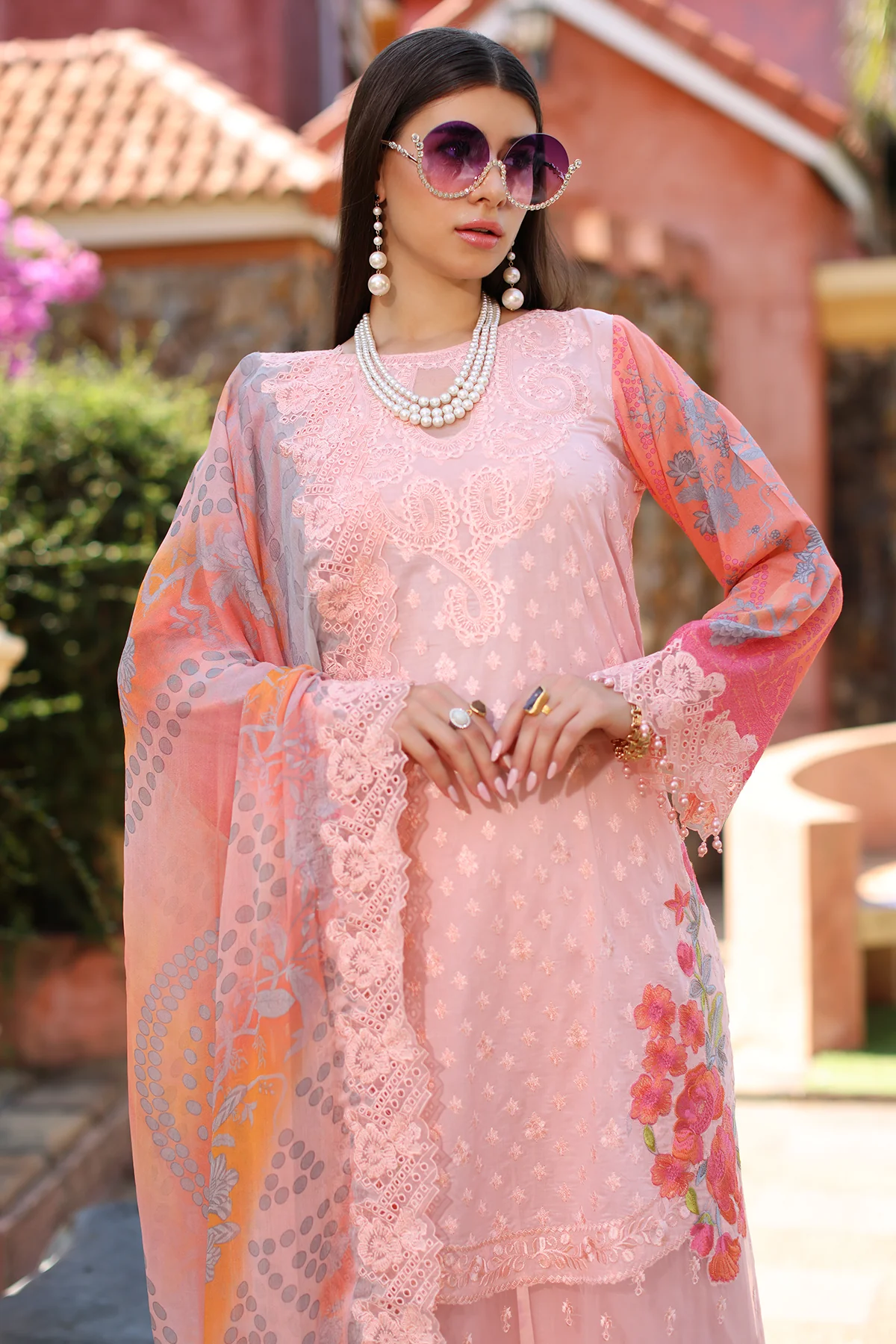 CRS4-14 - Fully Stitched 3PC - REEM Printed & Embroidered Lawn Collection by Charizma