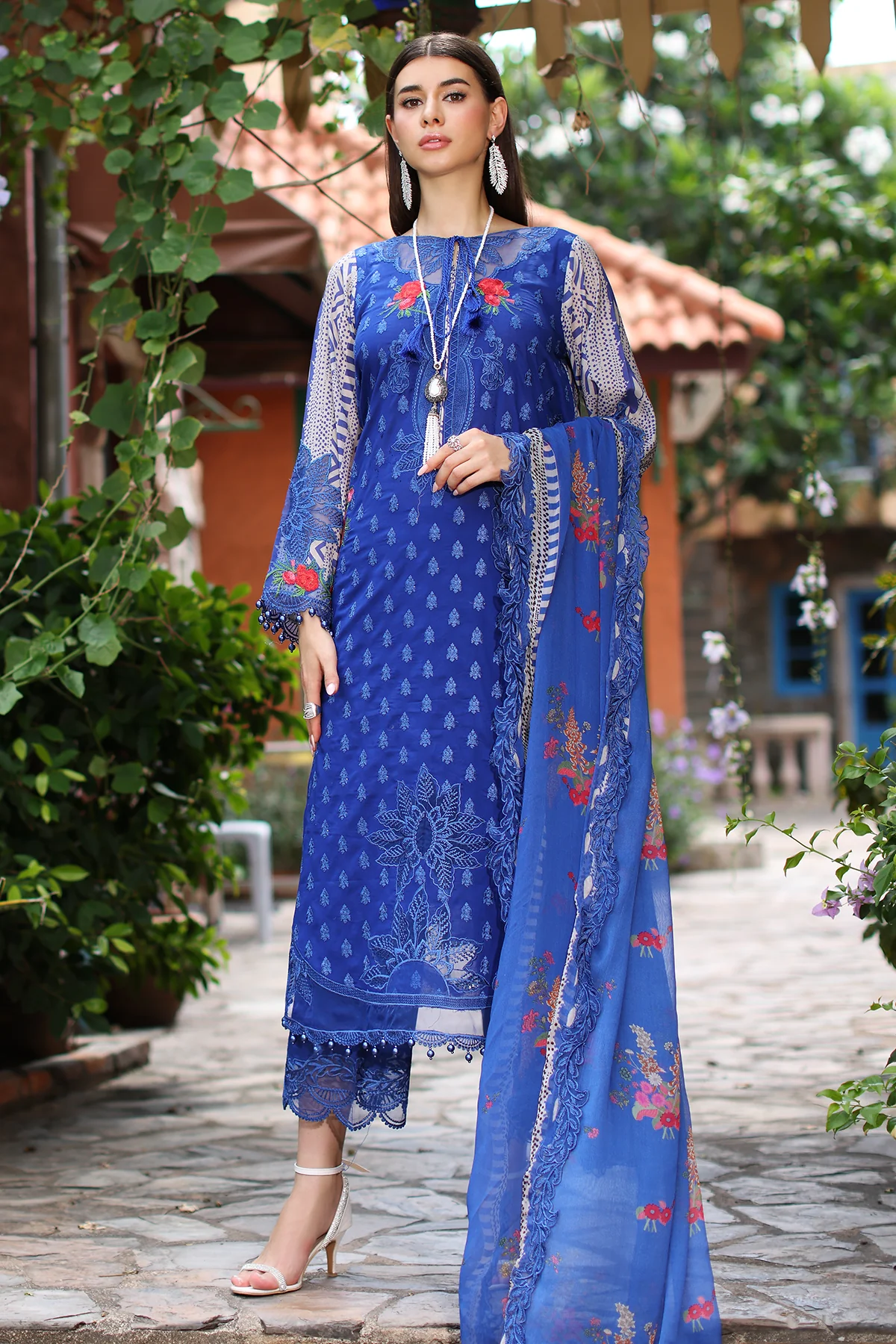 CRS4-17 - Fully Stitched 3PC - REEM Printed & Embroidered Lawn Collection by Charizma