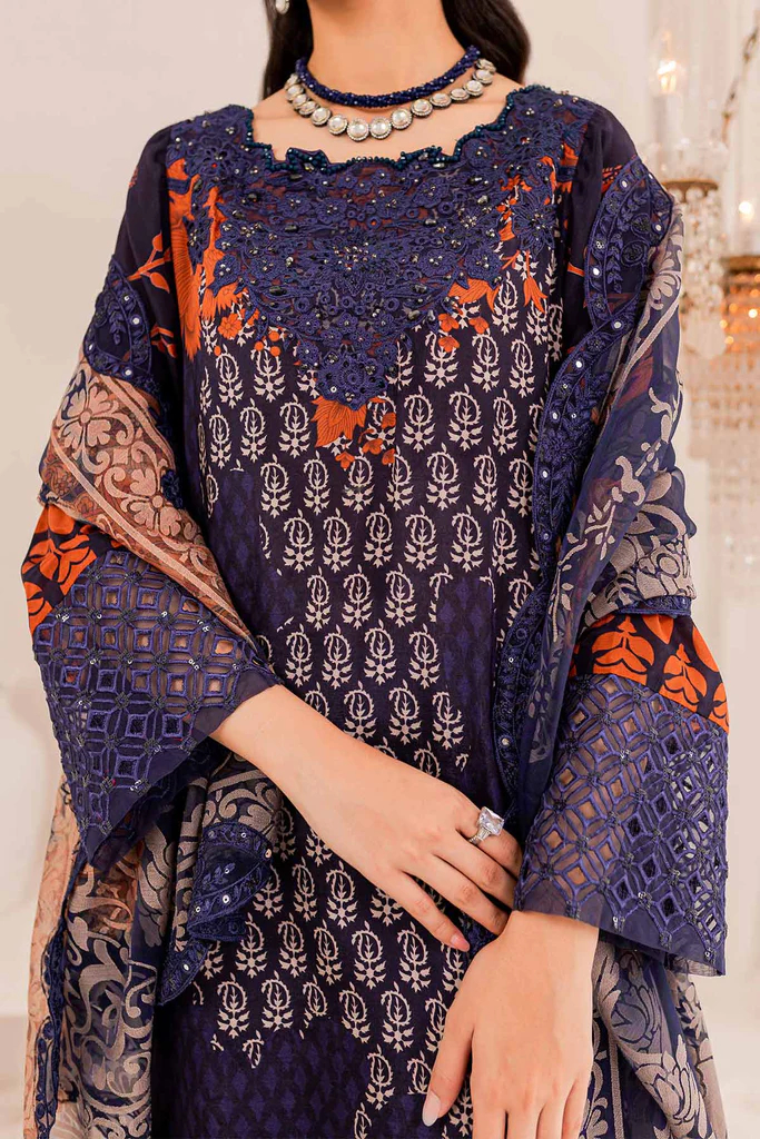 CTW-09 - Fully Stitched 3PC - Printed & Embroidered Viscose Silk Collection - Tabeer by Charizma